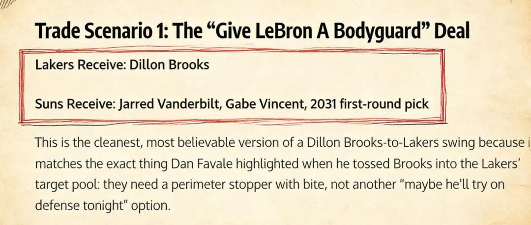 场均21+3！顶级3D！3换1！湖人出手吧，别犹豫了！